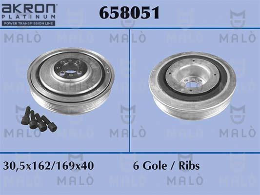 AKRON-MALÒ 658051 - Hihnapyörä, kampiakseli inparts.fi