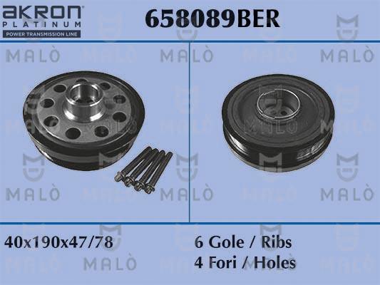 AKRON-MALÒ 658089BER - Hihnapyörä, kampiakseli inparts.fi