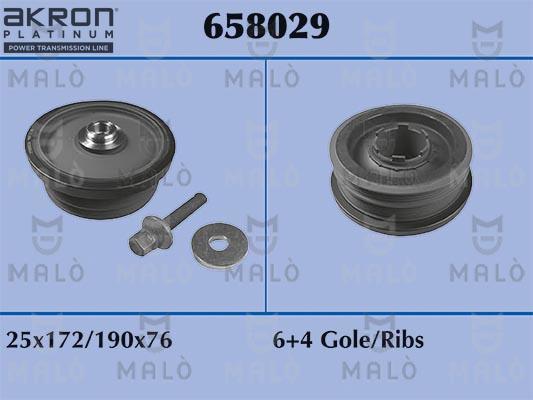 AKRON-MALÒ 658029 - Hihnapyörä, kampiakseli inparts.fi