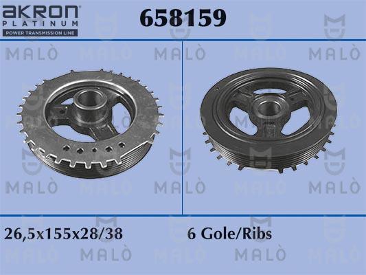 AKRON-MALÒ 658159 - Hihnapyörä, kampiakseli inparts.fi