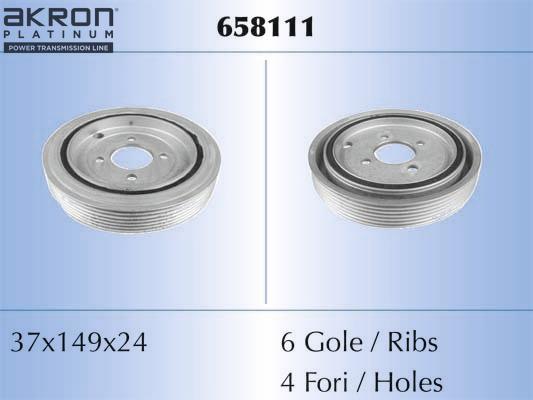 AKRON-MALÒ 658111 - Hihnapyörä, kampiakseli inparts.fi