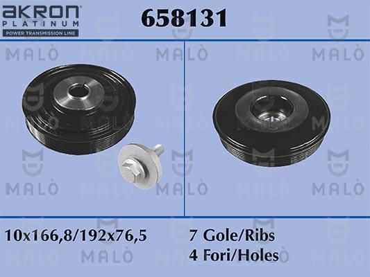 AKRON-MALÒ 658131 - Hihnapyörä, kampiakseli inparts.fi