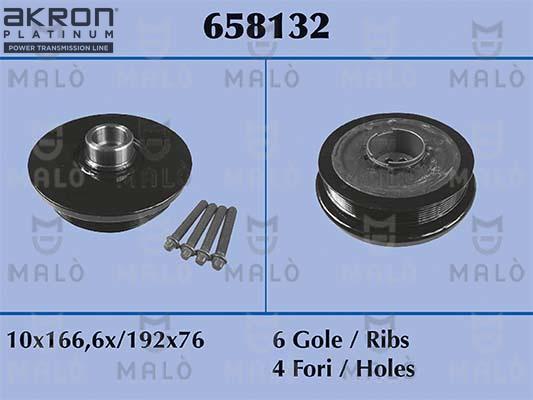 AKRON-MALÒ 658132 - Hihnapyörä, kampiakseli inparts.fi