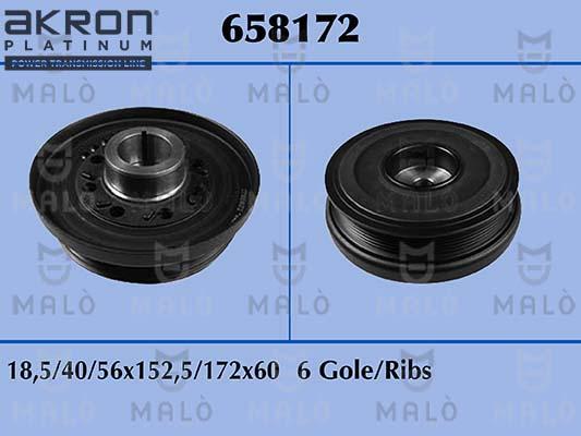 AKRON-MALÒ 658172 - Hihnapyörä, kampiakseli inparts.fi