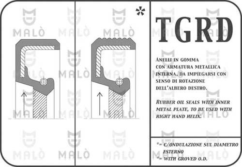 AKRON-MALÒ 11794RDSI - Akselitiiviste, nokka-akseli inparts.fi