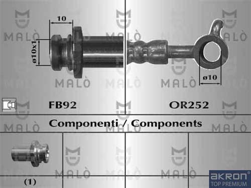 AKRON-MALÒ 80936 - Jarruletku inparts.fi