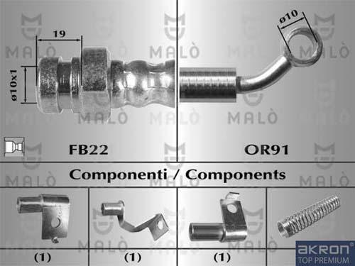 AKRON-MALÒ 80506 - Jarruletku inparts.fi