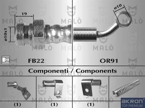 AKRON-MALÒ 80507 - Jarruletku inparts.fi