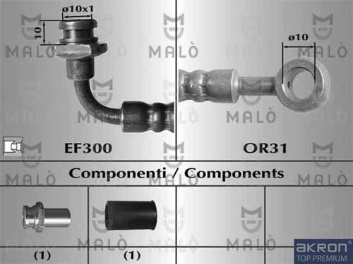 AKRON-MALÒ 80695 - Jarruletku inparts.fi