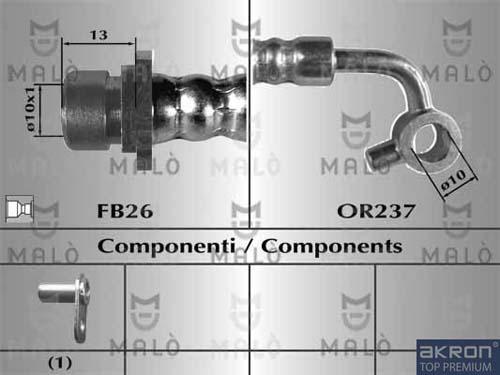 AKRON-MALÒ 80668 - Jarruletku inparts.fi