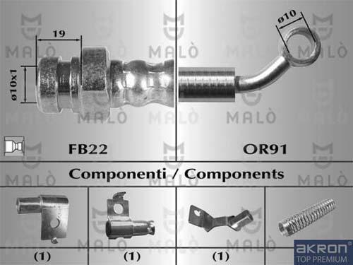 AKRON-MALÒ 80629 - Jarruletku inparts.fi