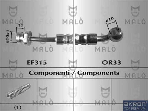 AKRON-MALÒ 80671 - Jarruletku inparts.fi
