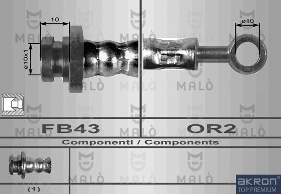 AKRON-MALÒ 80055 - Jarruletku inparts.fi