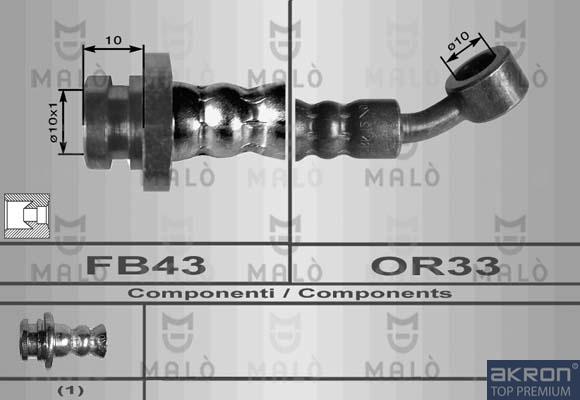 AKRON-MALÒ 80057 - Jarruletku inparts.fi