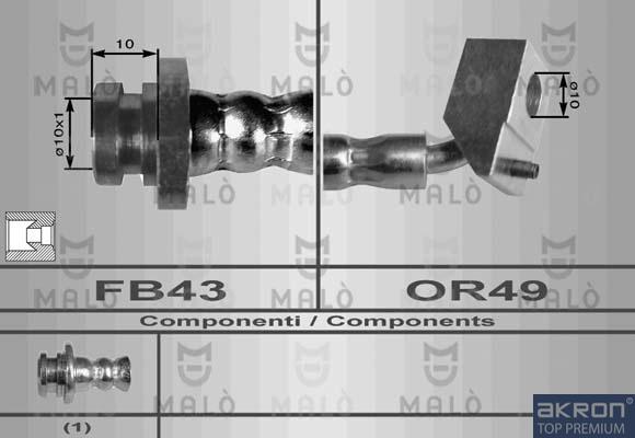 AKRON-MALÒ 80062 - Jarruletku inparts.fi