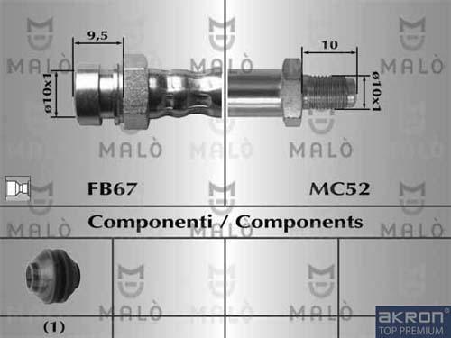 AKRON-MALÒ 80149 - Pidike, jarruletku inparts.fi