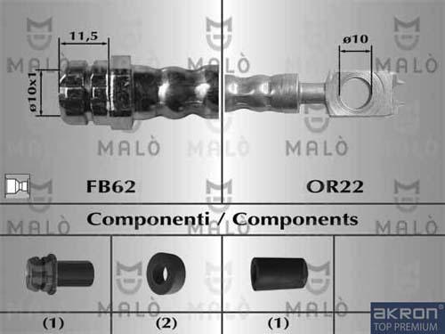 AKRON-MALÒ 80851 - Jarruletku inparts.fi