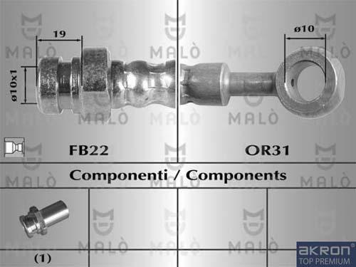 AKRON-MALÒ 80390 - Jarruletku inparts.fi