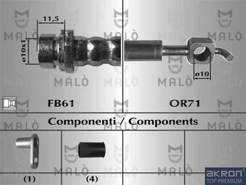 AKRON-MALÒ 80751 - Jarruletku inparts.fi