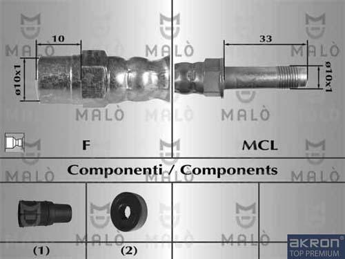 AKRON-MALÒ 80716 - Jarruletku inparts.fi