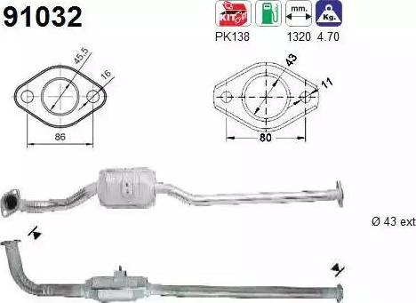 AS-PL 91032 - Katalysaattori inparts.fi