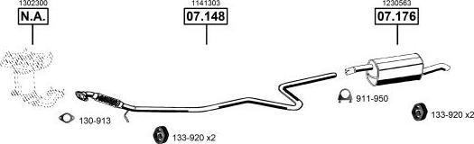 Asmet FO073000 - Pakoputkisto inparts.fi