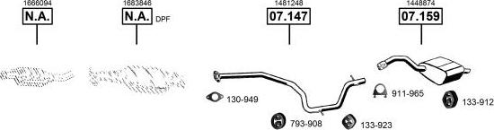 Asmet FO073235 - Pakoputkisto inparts.fi