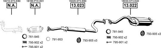 Asmet HO130575 - Pakoputkisto inparts.fi