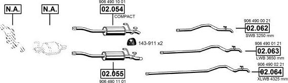 Asmet ME012391 - Pakoputkisto inparts.fi