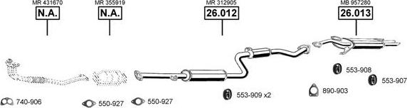 Asmet MI260130 - Pakoputkisto inparts.fi