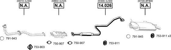 Asmet NI141615 - Pakoputkisto inparts.fi