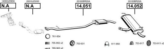 Asmet NI141790 - Pakoputkisto inparts.fi