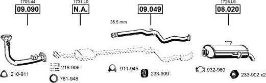 Asmet PE080930 - Pakoputkisto inparts.fi