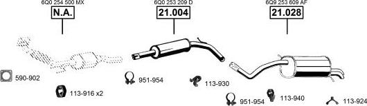 Asmet SK210450 - Pakoputkisto inparts.fi