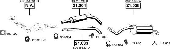 Asmet SK210480 - Pakoputkisto inparts.fi