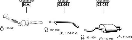 Asmet VA030400 - Pakoputkisto inparts.fi