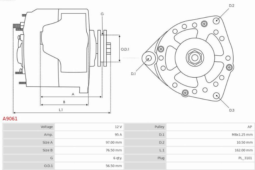 AS-PL A9061 - Laturi inparts.fi