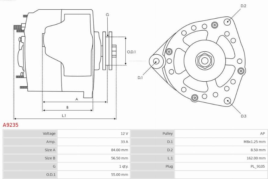 AS-PL A9235 - Laturi inparts.fi