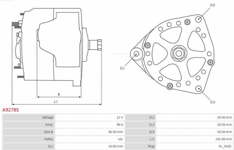 AS-PL A9278S - Laturi inparts.fi