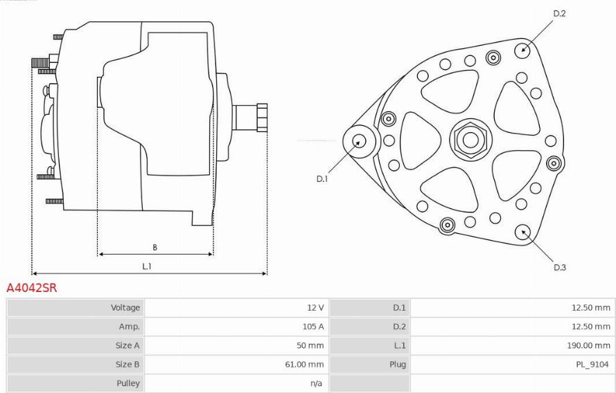 AS-PL A4042SR - Laturi inparts.fi