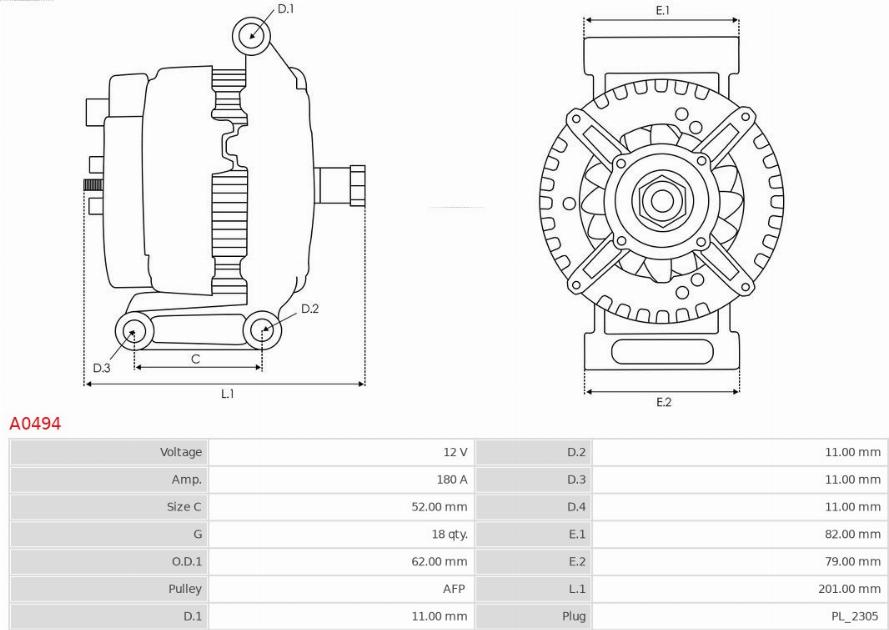 AS-PL A0494 - Laturi inparts.fi