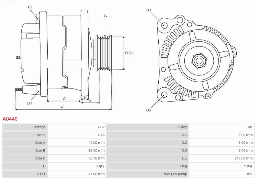 AS-PL A0440 - Laturi inparts.fi