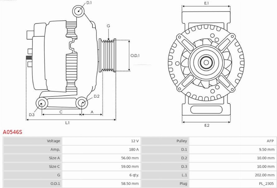 AS-PL A0546S - Laturi inparts.fi