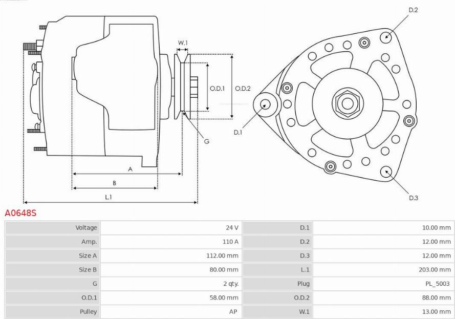 AS-PL A0648S - Laturi inparts.fi