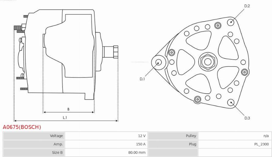 AS-PL A0675(BOSCH) - Laturi inparts.fi