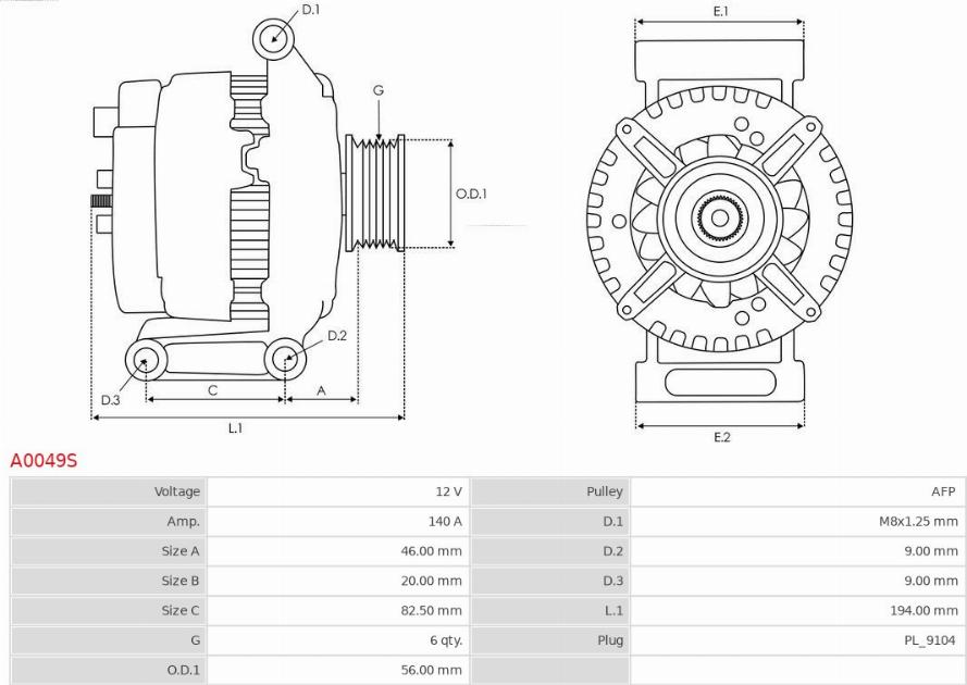 AS-PL A0049S - Laturi inparts.fi