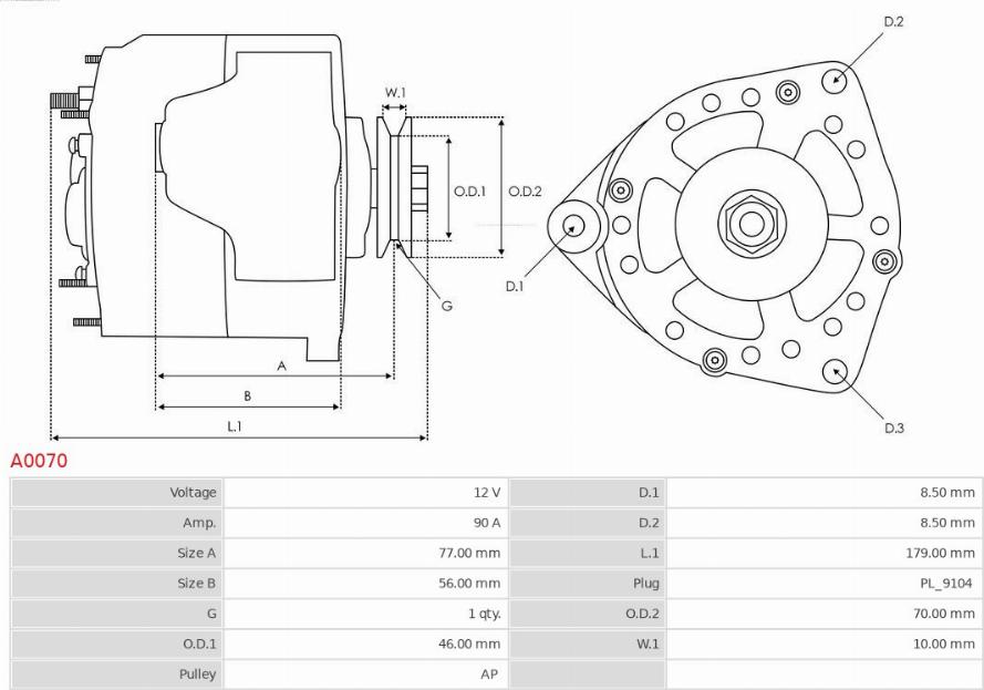 AS-PL A0070 - Laturi inparts.fi