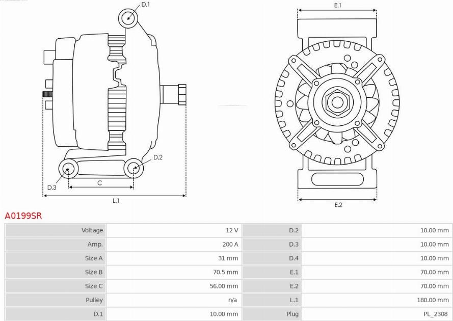 AS-PL A0199SR - Laturi inparts.fi