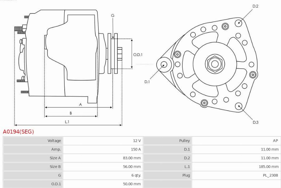 AS-PL A0194(SEG) - Laturi inparts.fi