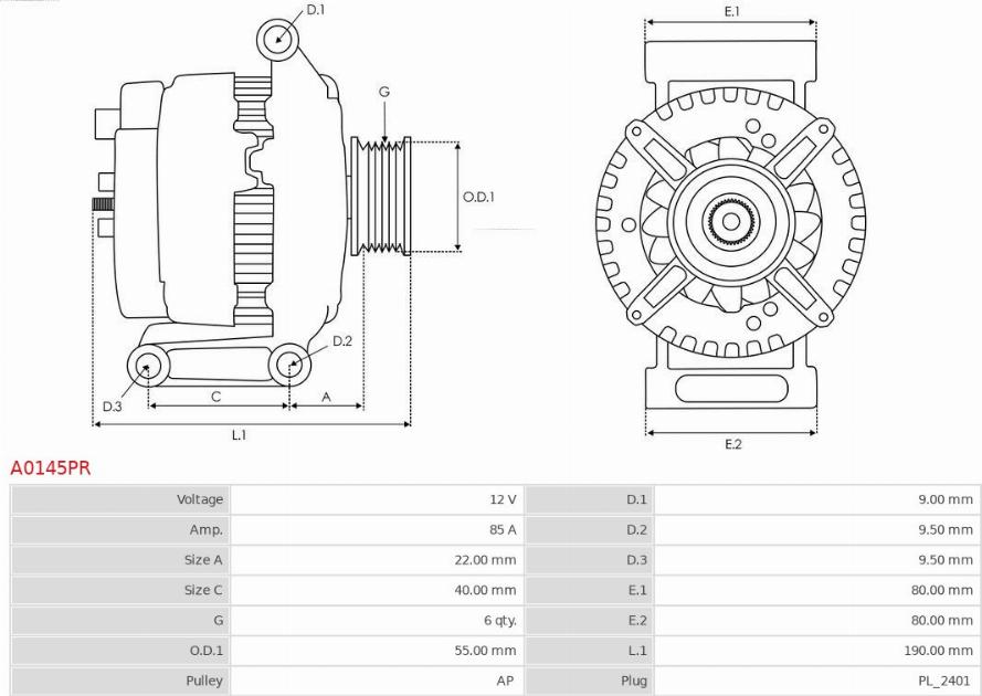 AS-PL A0145PR - Laturi inparts.fi